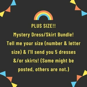 Plus Size Mystery Bundle! 5 Dresses/Skirts for$50!